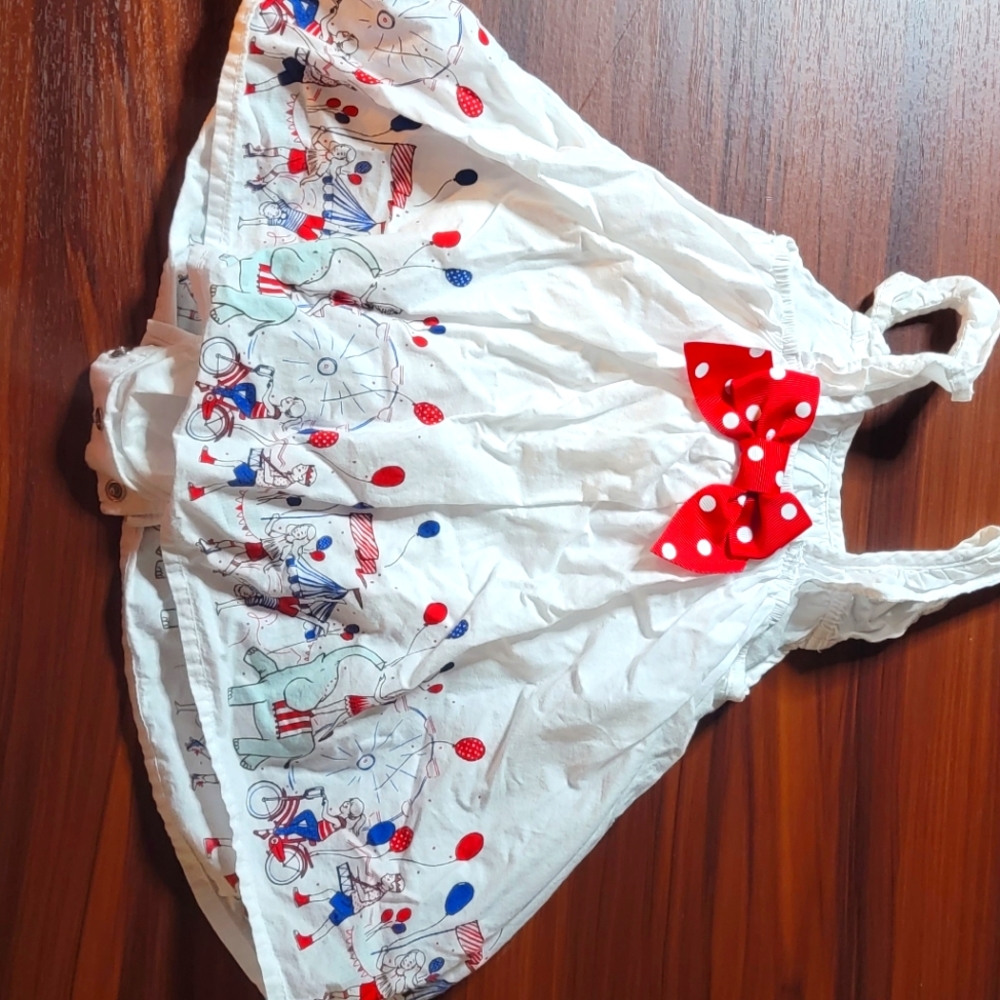 PolkaTots 6/9m Little Girls Circus Themed Dress